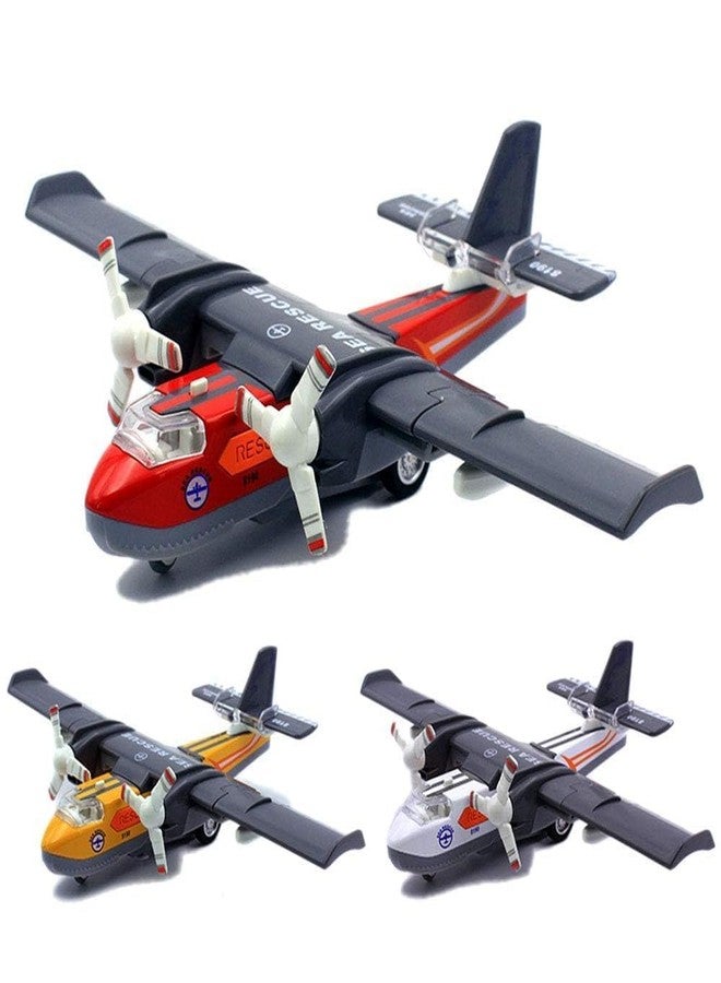 Samtop Diecast Metal Aircraft Toy ? Military Seaplane Pullback with Lights and Sounds Toys to Play - Image 1
